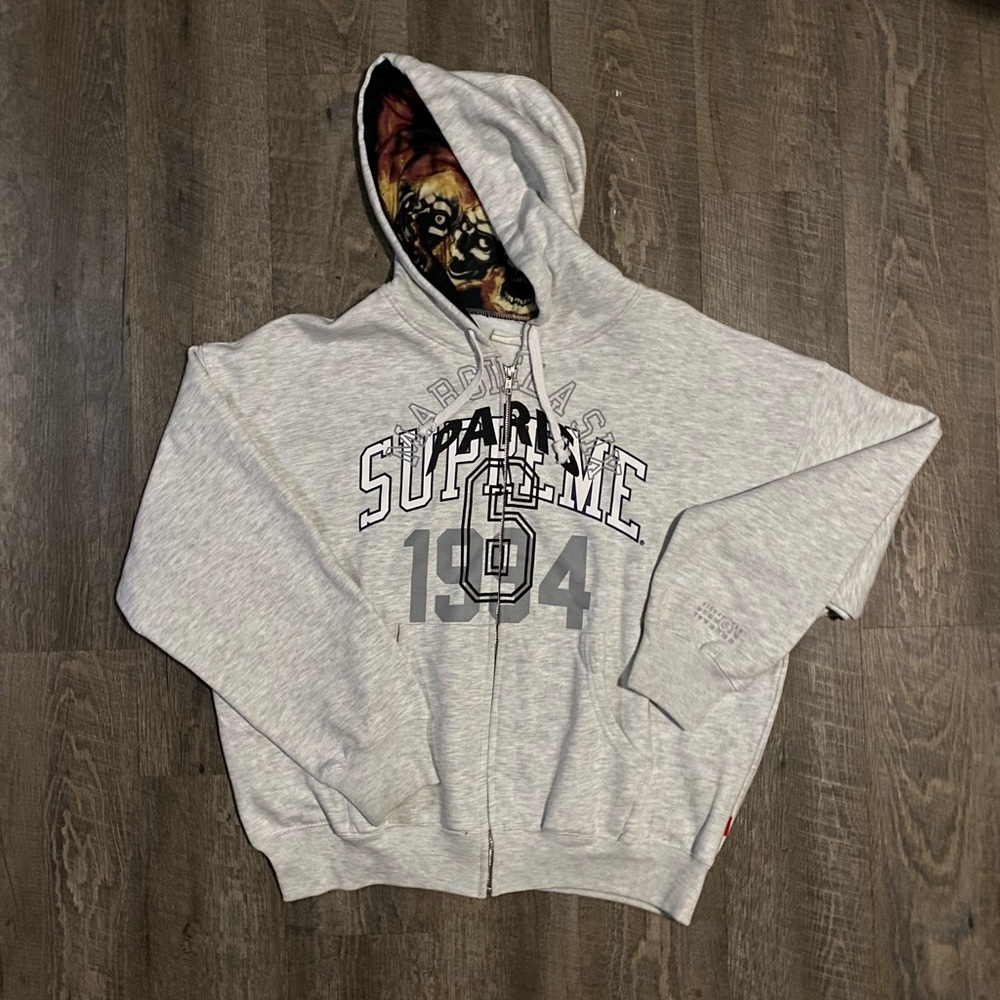 Supreme x MM6 Maison Margiela gray zip sweater